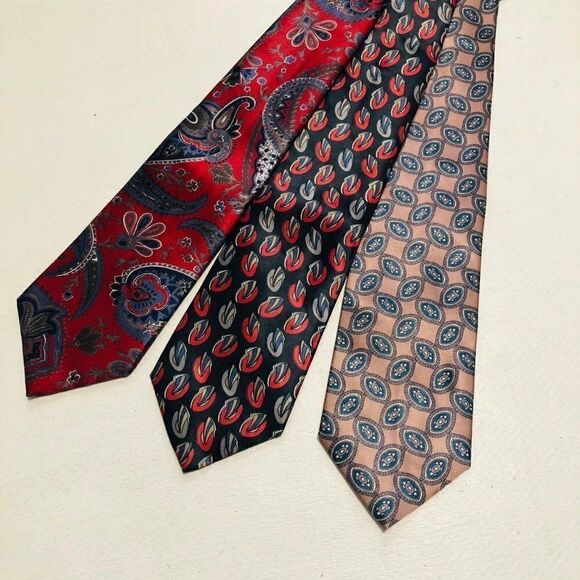Etienne Aigner Mens Tie set of 3 Silk - Picture 1 of 3